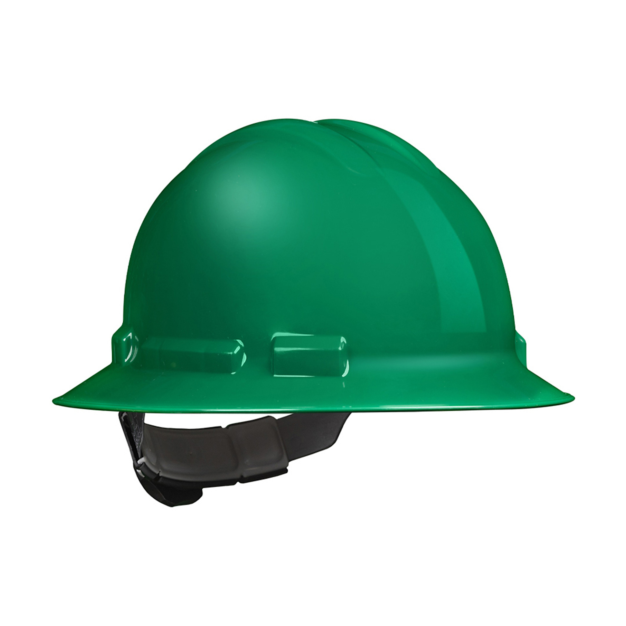 Malta Dynamics Full Brim Hard Hat — 4-Point Ratchet, Type 1, Class E & G, Green, ANSI/ISEA/OSHA Compliant, Model# HHGN2004